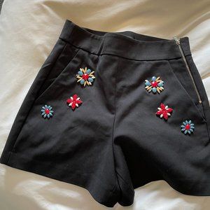 ZARA High Waist Shorts w embellishment